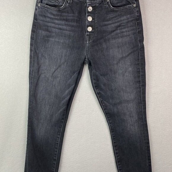 7 for all mankind Women's 28 x‎ 26 The High Waist Skinny Ankle Jeans Button Fly - Picture 1 of 11